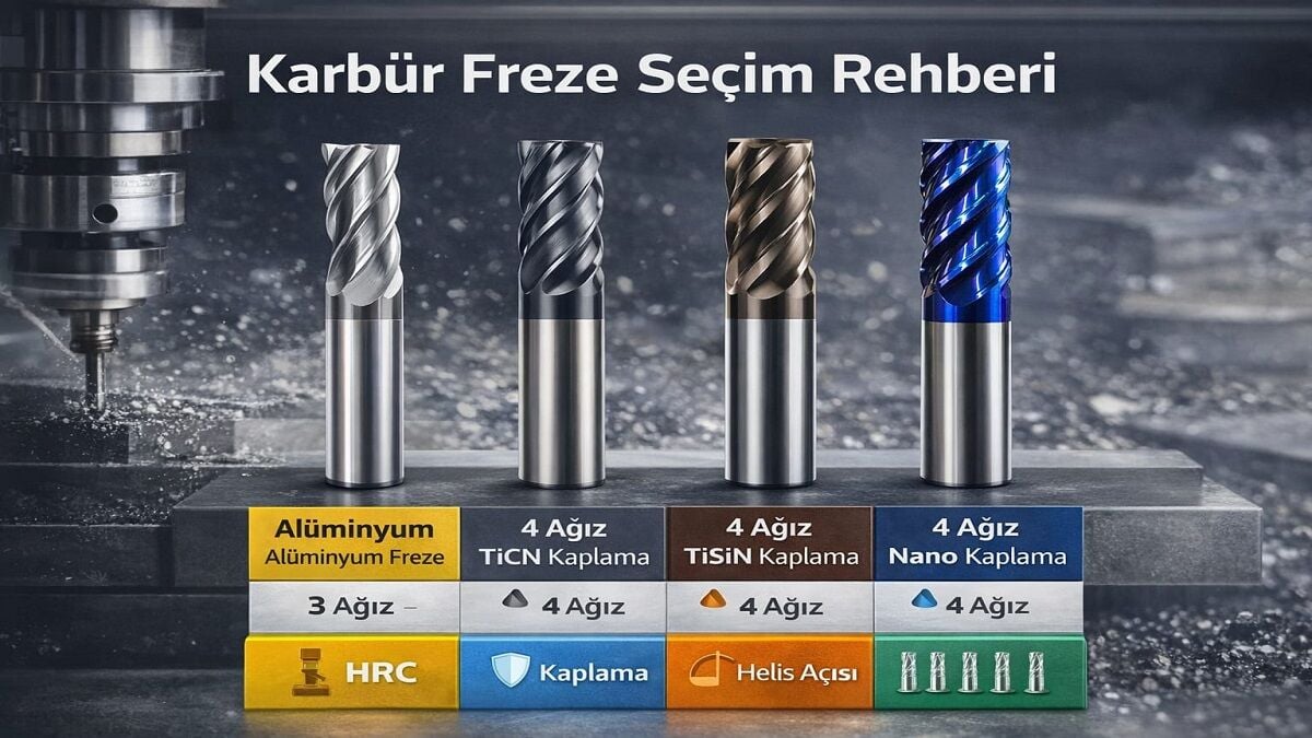 Karbür Freze Nasıl Seçilir? Frezeler Neden Kırılır? CNC Kullanıcıları İçin Detaylı Rehber