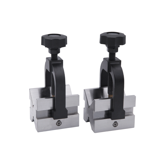 Kelepçeli V-Blok Seti - Karbon Çeliği