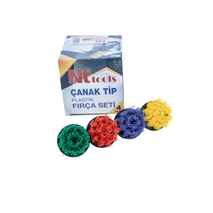 4 Parça Çanak Tip Matkap Fırça Seti