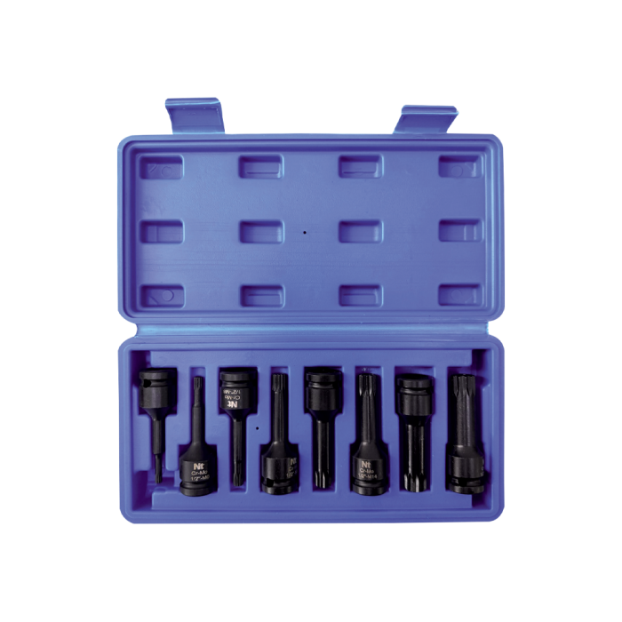 8 Parça 1/2inç Cr-Mo M-Tipi Uzun Lokma Seti