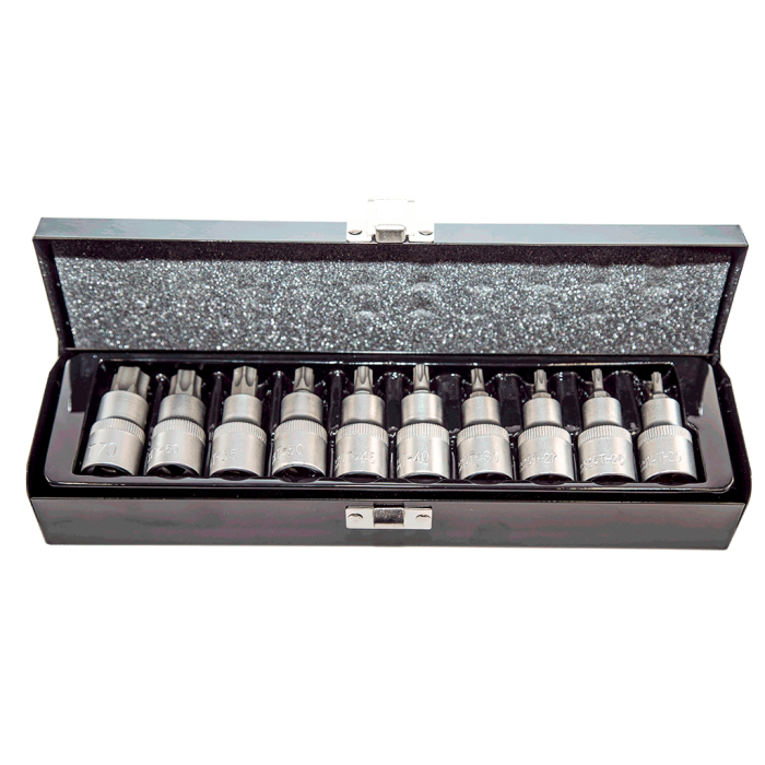 11 Parça 1/2inç CR-V Torx Lokma Seti